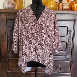 Anthropologie Leopard Print Tunic